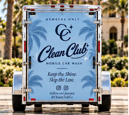 Back of the Clean Club trailer